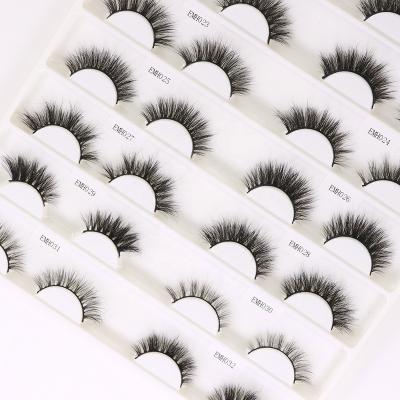 China Miami Lily Style 3D Fluffy Lashes 100% Real Mink False Eyelashes Real Mink Natural Soft Eyelashes Seller for sale