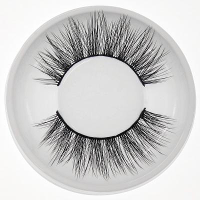 China New Arrival Synthetic Fiber Crisscross Lashes False Eyelashes 3D Silk Strip Natural Handmade Soft Eyelash for sale