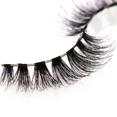 China Premium Quality Criss Cross Hair Style Synthetic Lashes Clear Strip Customized Packaging Vegan Lashes False Eyelash for sale