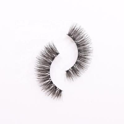 China 100% Handmade Double Layer Criss-Cross Tapered Lashes Clear Tape For Daily Makeup Using Strip Lashes for sale