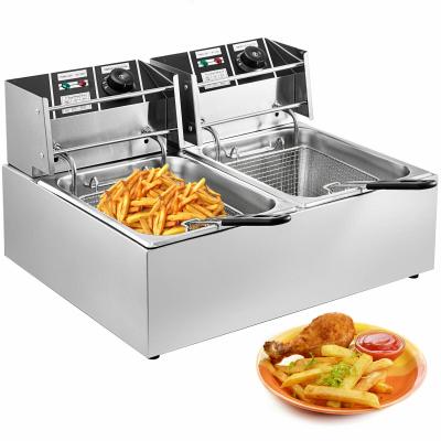 China Deep Fryer 12L 5000W Commercial Electric Industrial Deep Fryer Stainless Steel For French Fries Commercia Deep Fryer for sale