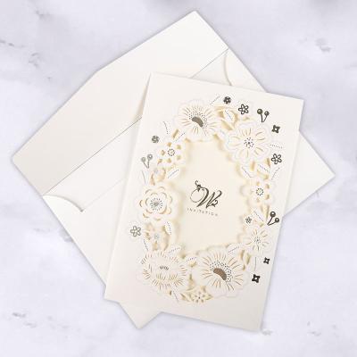 China Europe wedding invitation card nepali laser cut flower wedding invitation card for sale