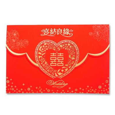 China China Wedding Card Sample , Customized Luxurious Wedding Card With Card Laser Cut for sale