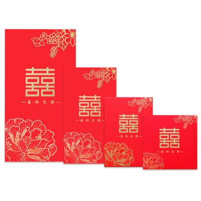 China Chinese Style Wedding Red China Ten Thousand Yuan Packet Hot Stamping Red Money Envelope for sale