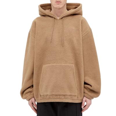 China Stylish Blank Pocket Logo Oversized Fleece Sherpa Custom Anti-wrinkle OEM Kangaroo Hoodies for sale