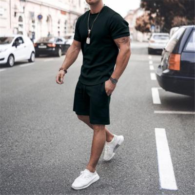 Китай New Arrival Doven Breathable 2 Piece Short Sleeve Set Casual Solid Sports Men Short Set With Pouch продается