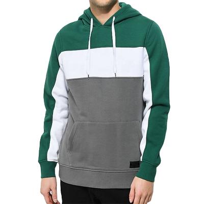 China Wholesale Custom Men's Hoodies Hip Hop Colorblock Anti-wrinkle With Bottom Label à venda