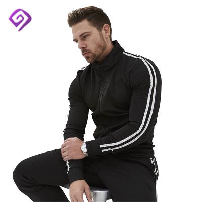 China Wholesale Breathable Black Tracksuits From Your Own Gym Mens Customized Brand Designer Tracksuits Design for sale