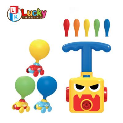 China New Kids Birthday Gift Funny Cartoon Hot Balloon Powered Launch Car Toy Set for sale