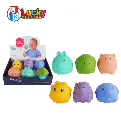 China Cheap Baby Hands Small Infant Baby Sensory Ball Toys Shaking Soft Bell Silicon Rattle Toys For Babies for sale