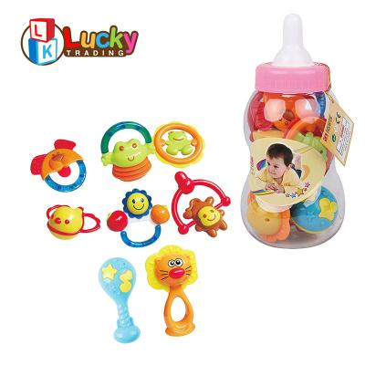 China Funny Baby Gift Cartoon Shape Animal Safety Hot Selling Baby Hand Material Rattle Set For Newborn for sale