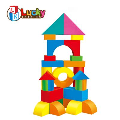 China EVA Foam Building Blocks Foam Soft Building Blocks Toys Diy Super Capacity Concentration Eva For Children Stacked Learning Plastic Colored Brick Set CN; GUA for sale