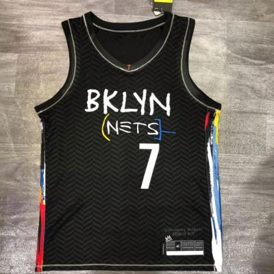 China Durant #7# Irving#11 2021 Latest BKLYN City Edition Men's Basketball Wear Jersey Uniform Shirt High Quality Breathable Black for sale