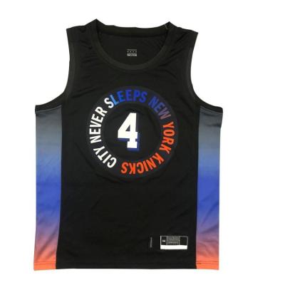 China Breathable Mens York Branded Knicks Barrett Fast Break Player Basketball Tank Top Rose 4# Basketball Uniform Shirts for sale