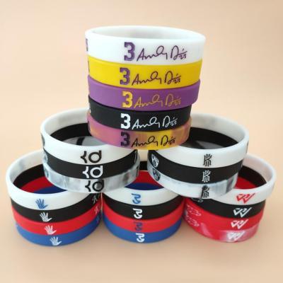 China Custom Logo Silicone Wristband Custom Sports Wristband Fashion Nickel Free Silicone Wristband With Logo Basketball Sports Fitness Bracelets for sale