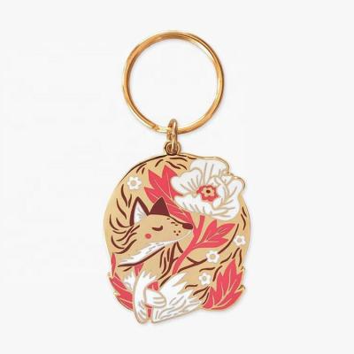 China Custom Logo Promotional Gift Cute Exquisite Gift Carving Animal Key Chain for sale