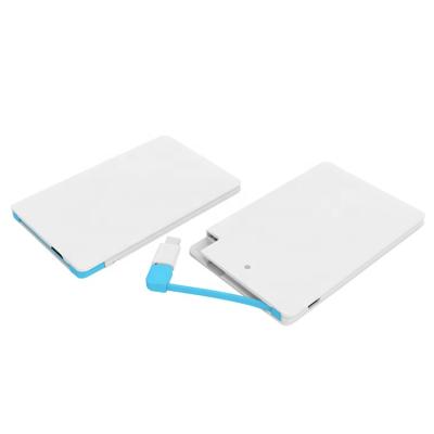 China Other Portable 5000mAh Polymer Battery Mobile Credit Card USB Port Power Bank for sale