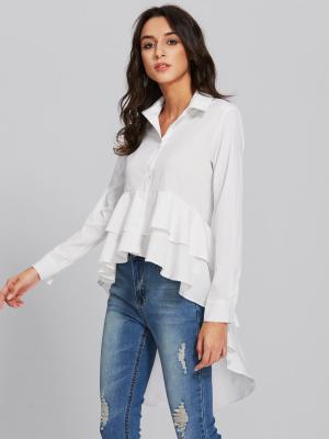 中国 Plus Size Women Clothing Office Latest Blouse Designs 販売のため