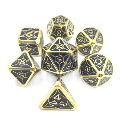 China Popular Engraved Adult Polyhedral Custom Dies Metal Dies Blank Zinc Alloy Board Game Metal YTSFC00305 for sale