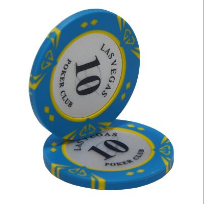 China Customized 14g Ceramic Multicolor Printing Ceramic Poker Chips For Casino And Entertainment Games for sale