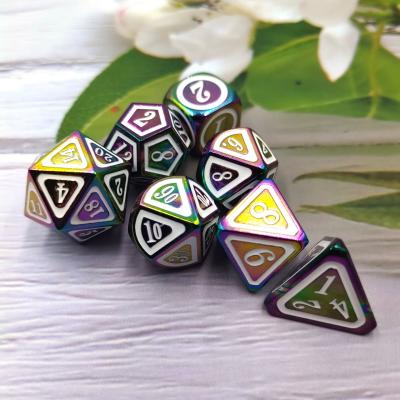 China 20 Sided Polyhedral Dies Color Metal Dice Polyhedron Metal Dnd Game Customization YTSFC006 Wholesale Cheap for sale