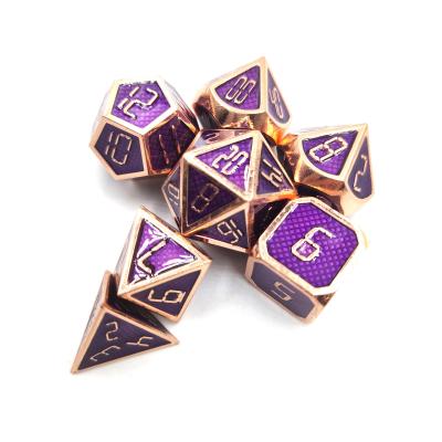 China 7pcs/set Polyhedral Metal Dice Set RPG MTG DND Metal Dice Role Playing Games YTSFC005 for sale