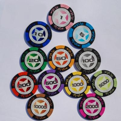 China Factory Direct Sale 14g Poker Chips / Texas Ceramic Customizable Printing Ceramic Poker Chips for sale