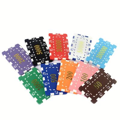 China Hot Selling Custom Printed ABS Mini New Arrival Amazon Casino Poker Chips Set Custom Printed Poker Chips for sale