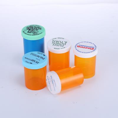 China Medicine Pull Down And Rotate Plastic Pull Down Tower Vial Container 60 Dram Plastic Vials for sale