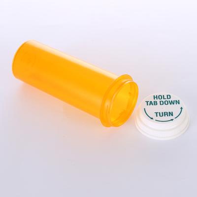 China Plastic Tab Vials 10dr Plastic Medicine Thumb Containers Cap Child Safe Pills Capsule Thumb Click Vials for sale