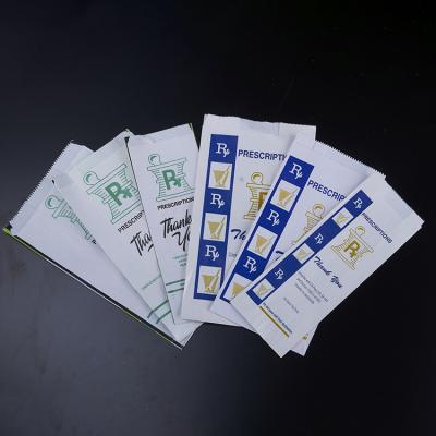 China Customization Biodegradable Pharmacy Prescription Pill Medicine Packaging Paper Bag For Hospital for sale