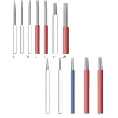 China Disposable Microblading Tattoo Accessories Microblading Needle Manual Eyebrow Blade Needles for sale