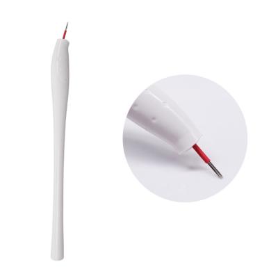 China Permanent Hot Wholesale OEM Blister Velvet Microblading Tools Black White Pen Disposable Eyebrow Microblading Tools for sale