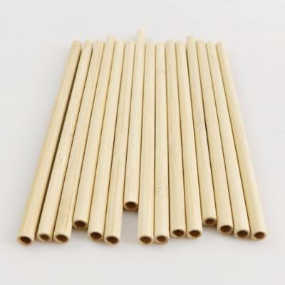 China Wholesale disposable eco-friendly 100% biodegradable bamboo straw for drinking with customized logo for sale