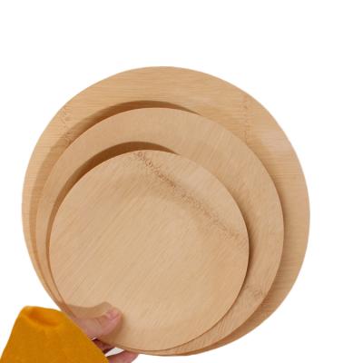 China 11 Inch Eco 7 9 Disposable Biodegradable Cutlery Disposable Bamboo Wooden Square Round Dishes for sale