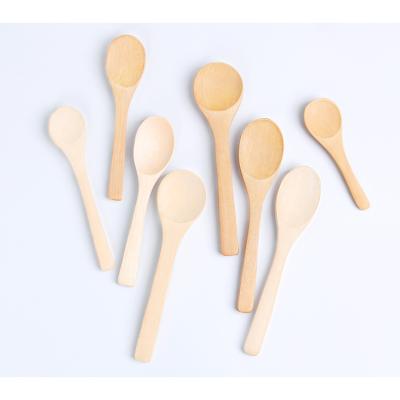 China Wholesale Custom Disposable Honey Salt Cosmetic Biodegradable Wooden Small Spoons for sale