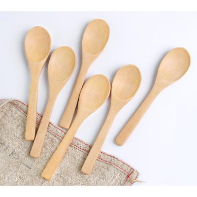 China Mini Small Tea Coffee Honey Disposable Wholesale Custom Handmade Wooden Spoon for sale