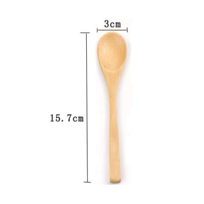 China Mini Small Large Bamboo Wooden Disposable Reusable Tea Honey Dinning Spoon Long Custom Food Grade for sale