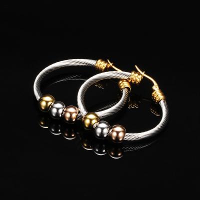 China FASHIONABLE Cappa Customize New Design Fashion Women Earring Fine Stud Stainless Steel Jewelry Earrings for sale