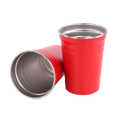 China Food Grade Water Tumbler Cup Dishwasher Safe 304 Stainless Steel Stackable Single Wall Metal Cup for sale