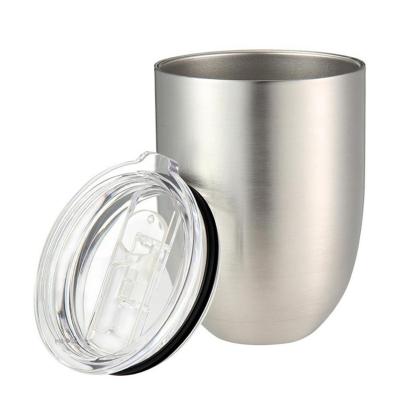 China Double Wall Wine Tumbler Cup Stainless Steel Insulated Egg Water Cup for sale