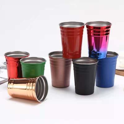 China Hot sell in stock Food grade Single wall 304 stainless steel game match water cup for sale