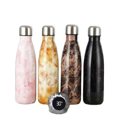 China Stainless Steel Smart Water Bottle with Led light Temperature Display Thermo tumbler cups in bulk for sale