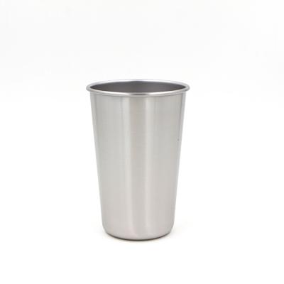 China Custom Logo Water Tumbler Cup Stackable Stainless Steel Pint Cup 16oz 450ml for sale