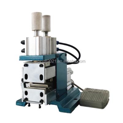 China PVC Cable PFL-3F Small Vertical Desktop Pneumatic Multi Core Inside Copper Wire Peeling Machine Pneumatic Stripping For Parallel Cables for sale