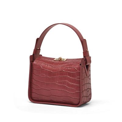 China high quality & china 2021 wholesale bolsos de muj fashion cassette small shoulder bag durable crocodile genuine leather handbags for sale