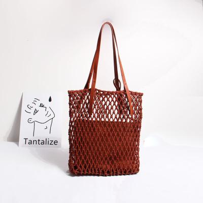 China high quality & 2021 Summer Beach Tote Bag Ladies Straw Woven Straw Bag Weaving Holiday Wholesale Durable for sale