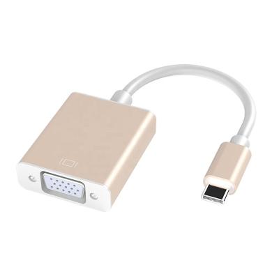 China Hot Selling Multimedia New Arrival Support 1080P USB 3.1 Type C To VGA Adapter Converter Cable for sale