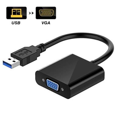 China Hot Selling New Arrival Multimedia 1080P USB 3.0 2.0 To VGA Adapter Male Female Converter for sale