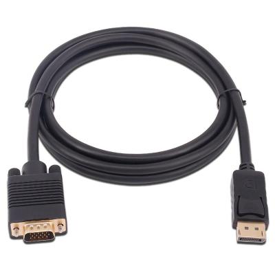 China Multimedia 1.8M DP Display Port Male to VGA Cable 1080p Male High Quality Display Port1.1 to VGA Converter Adapter for sale